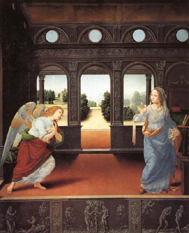 LORENZO DI CREDI The Annunciation oil painting image